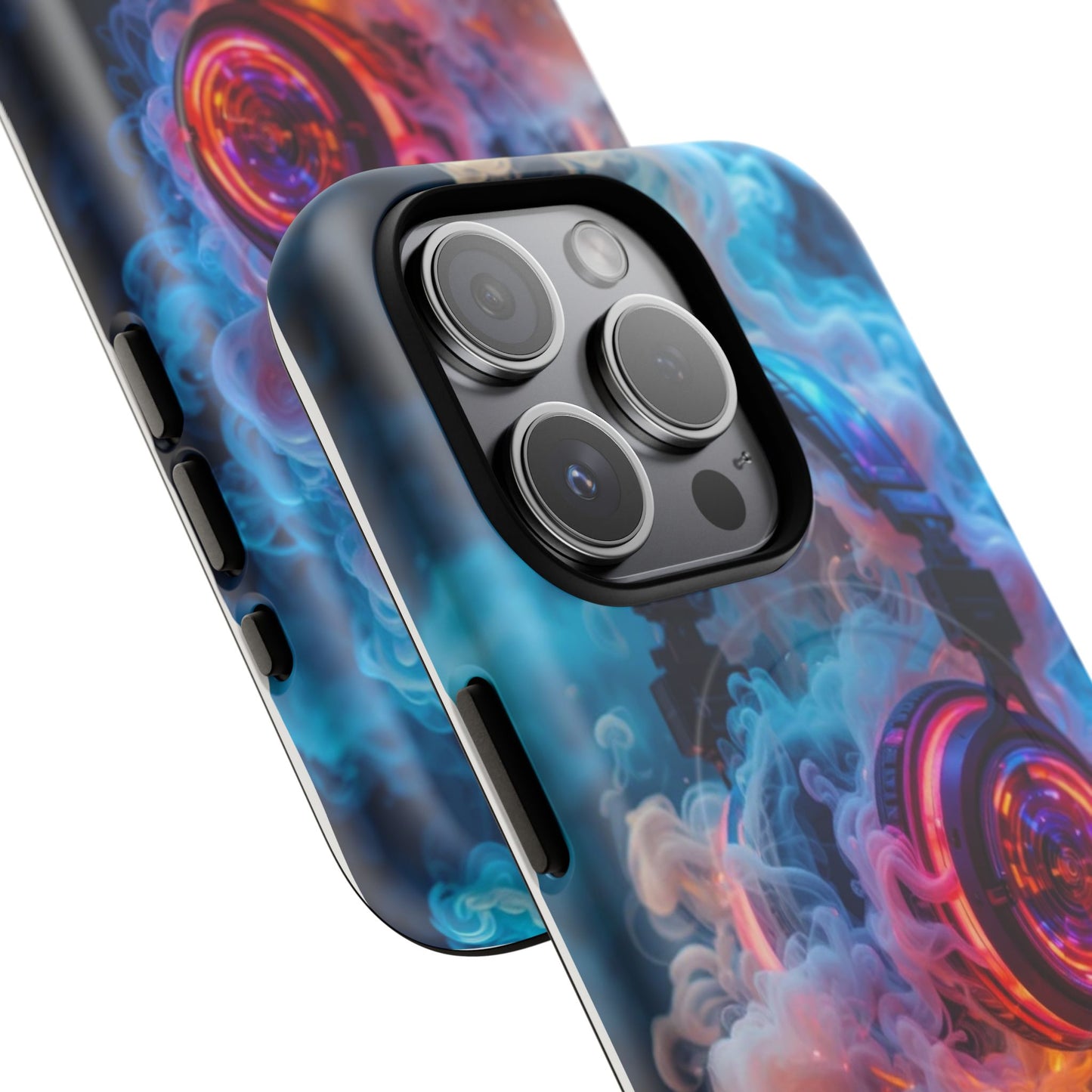 Neon Headphones Smoke Design