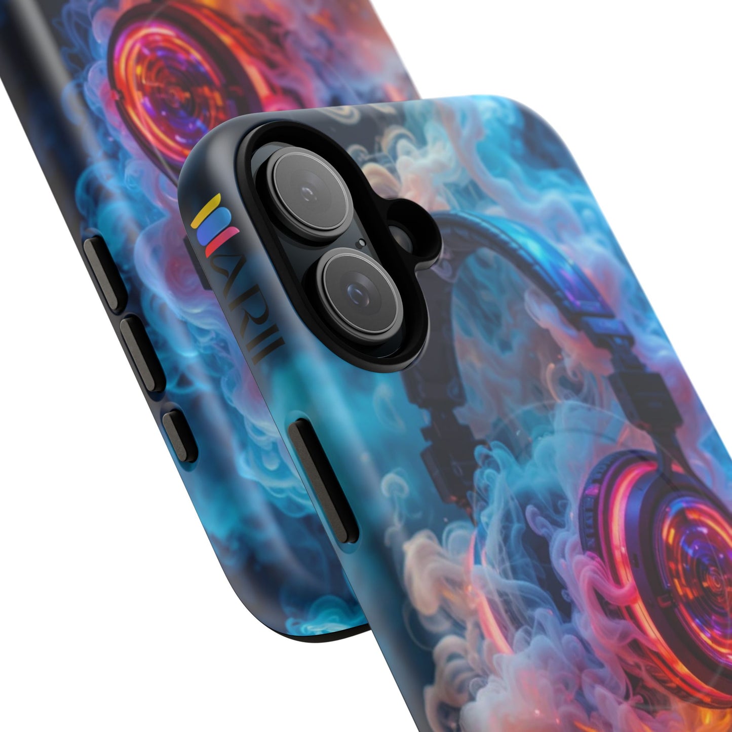 Neon Headphones Smoke Design
