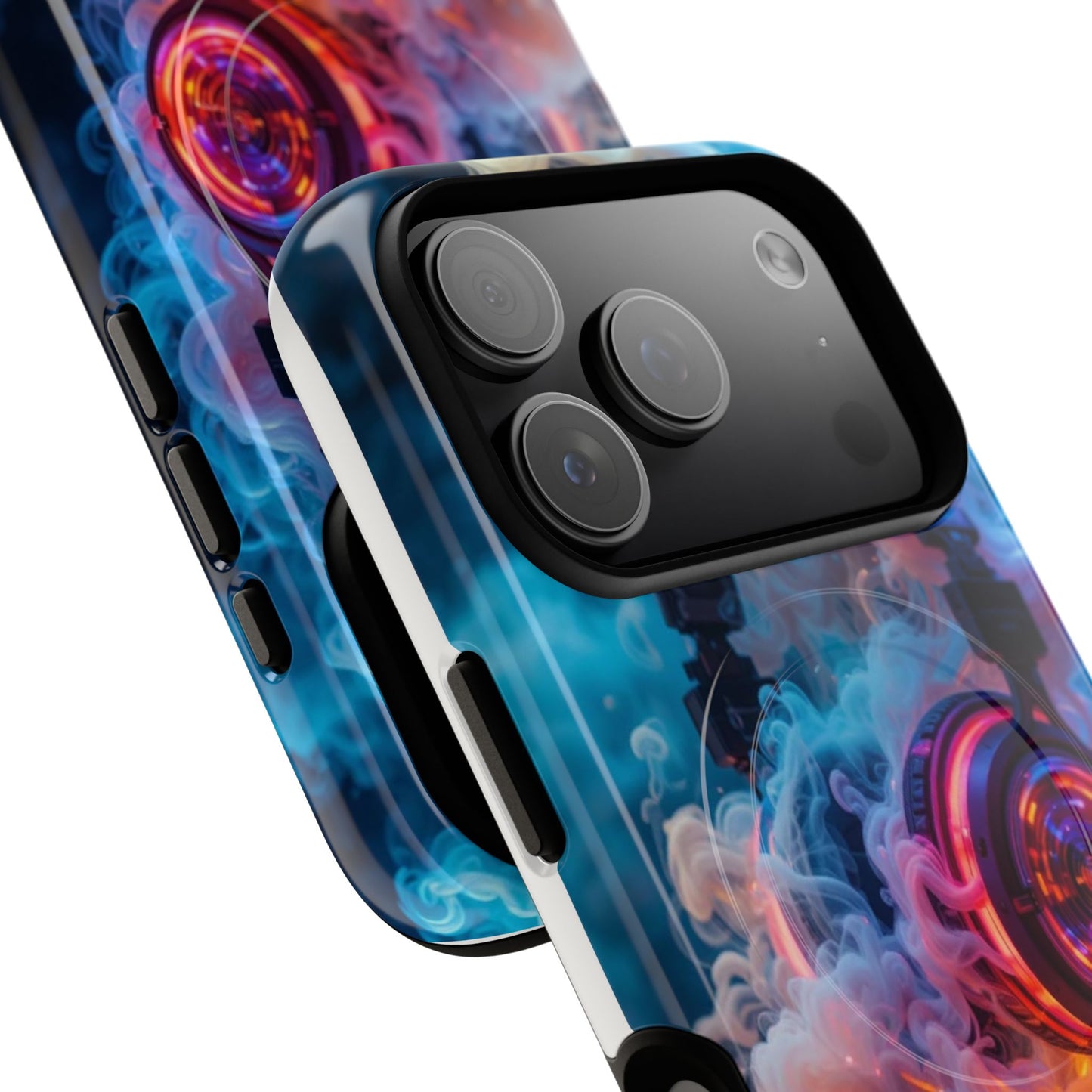 Neon Headphones Smoke Design