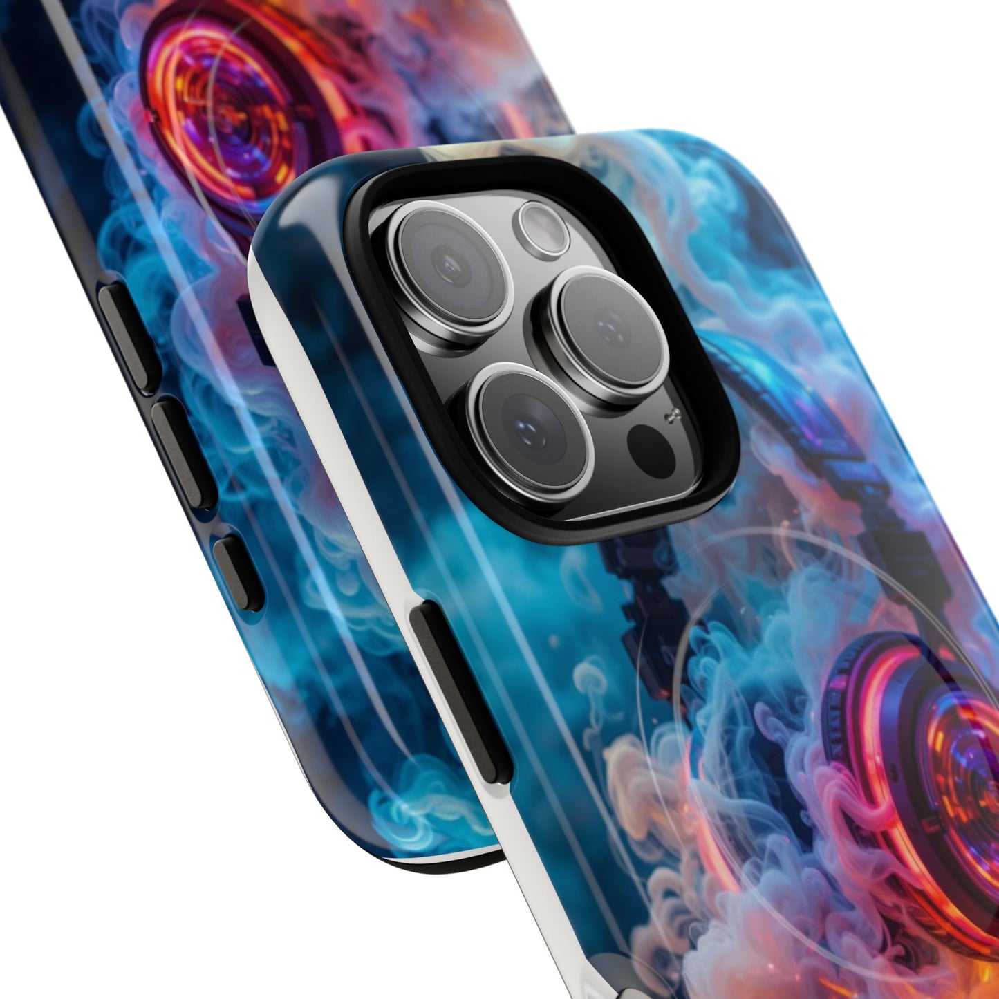 Neon Headphones Smoke Design