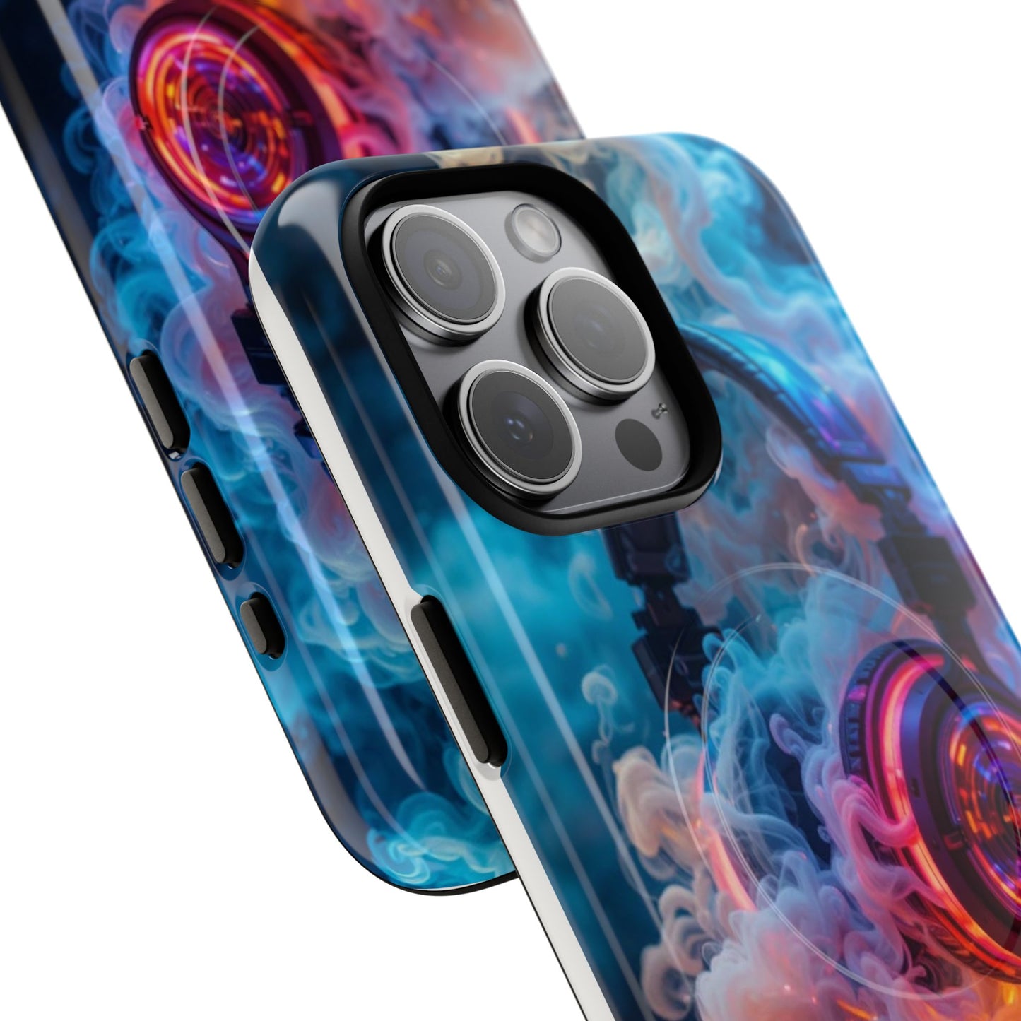 Neon Headphones Smoke Design