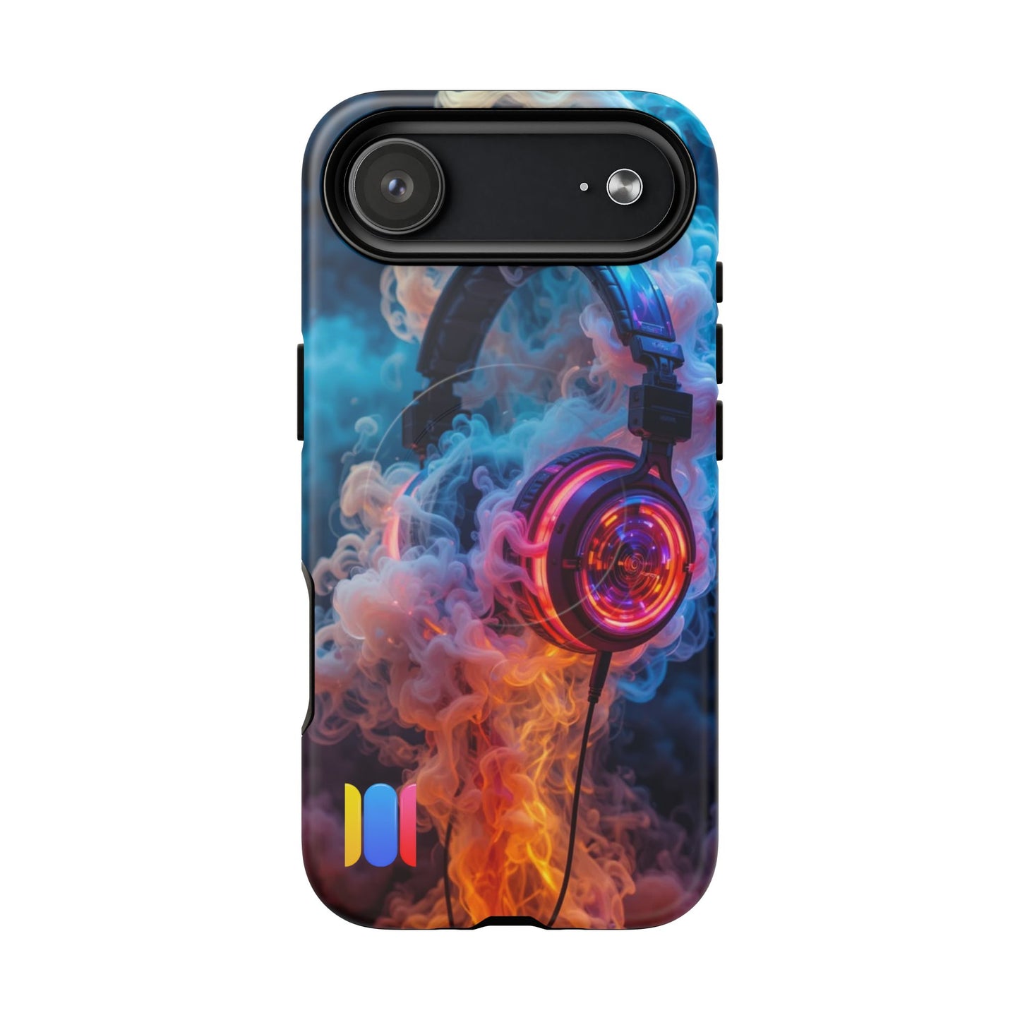 Neon Headphones Smoke Design