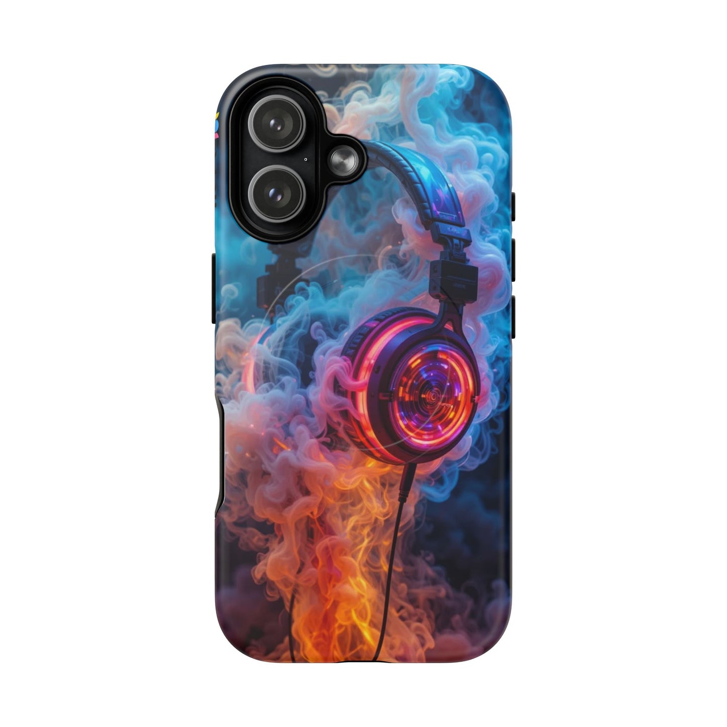 Neon Headphones Smoke Design
