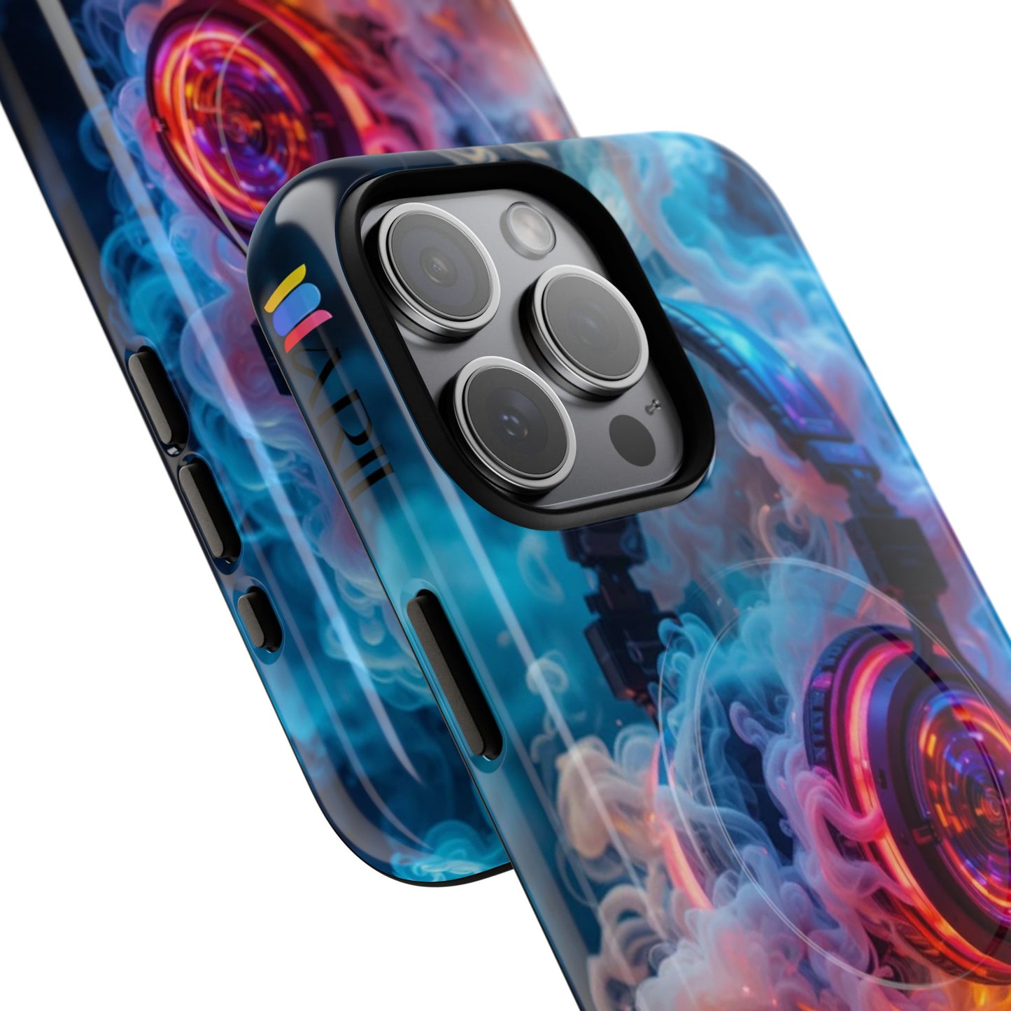 Neon Headphones Smoke Design