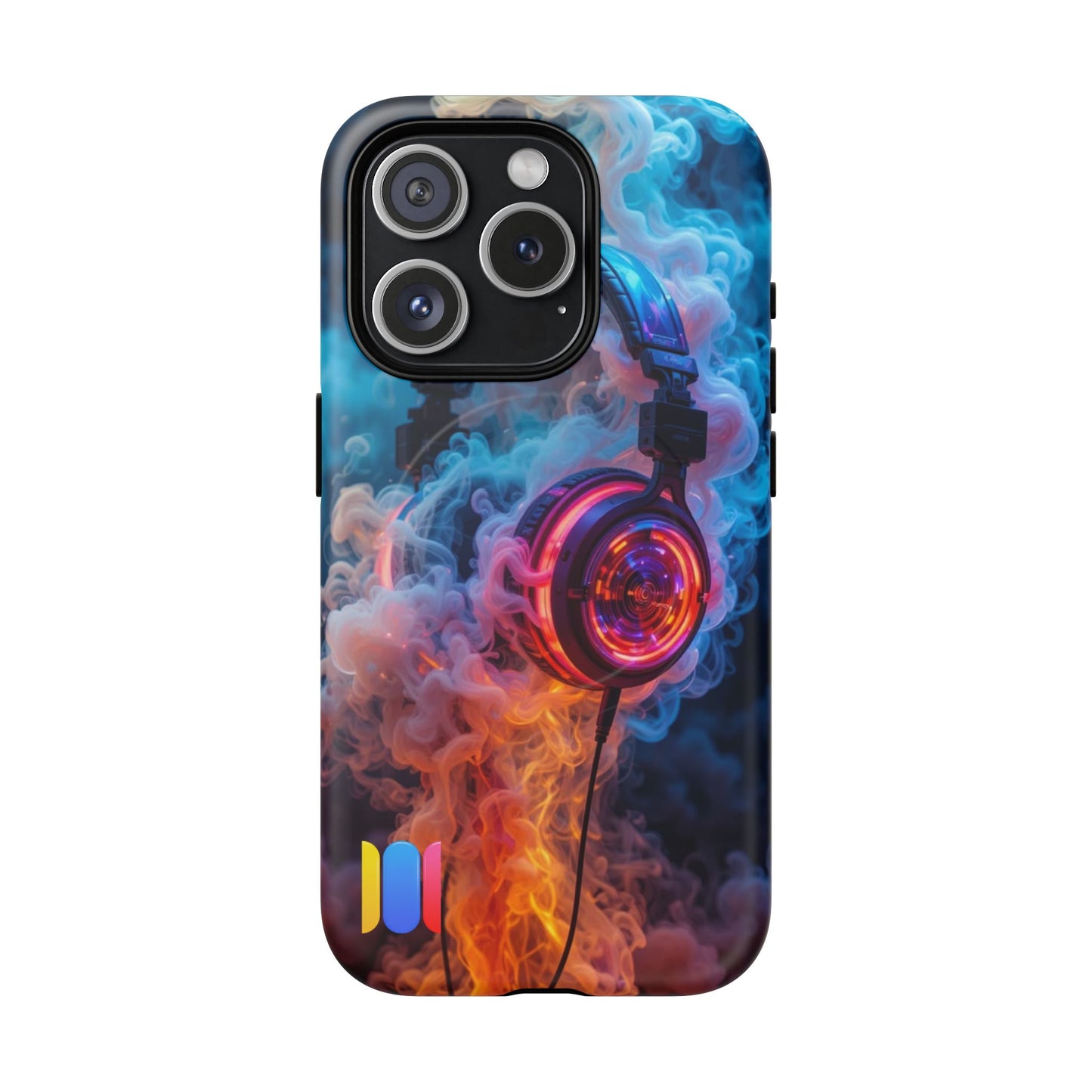 Neon Headphones Smoke Design