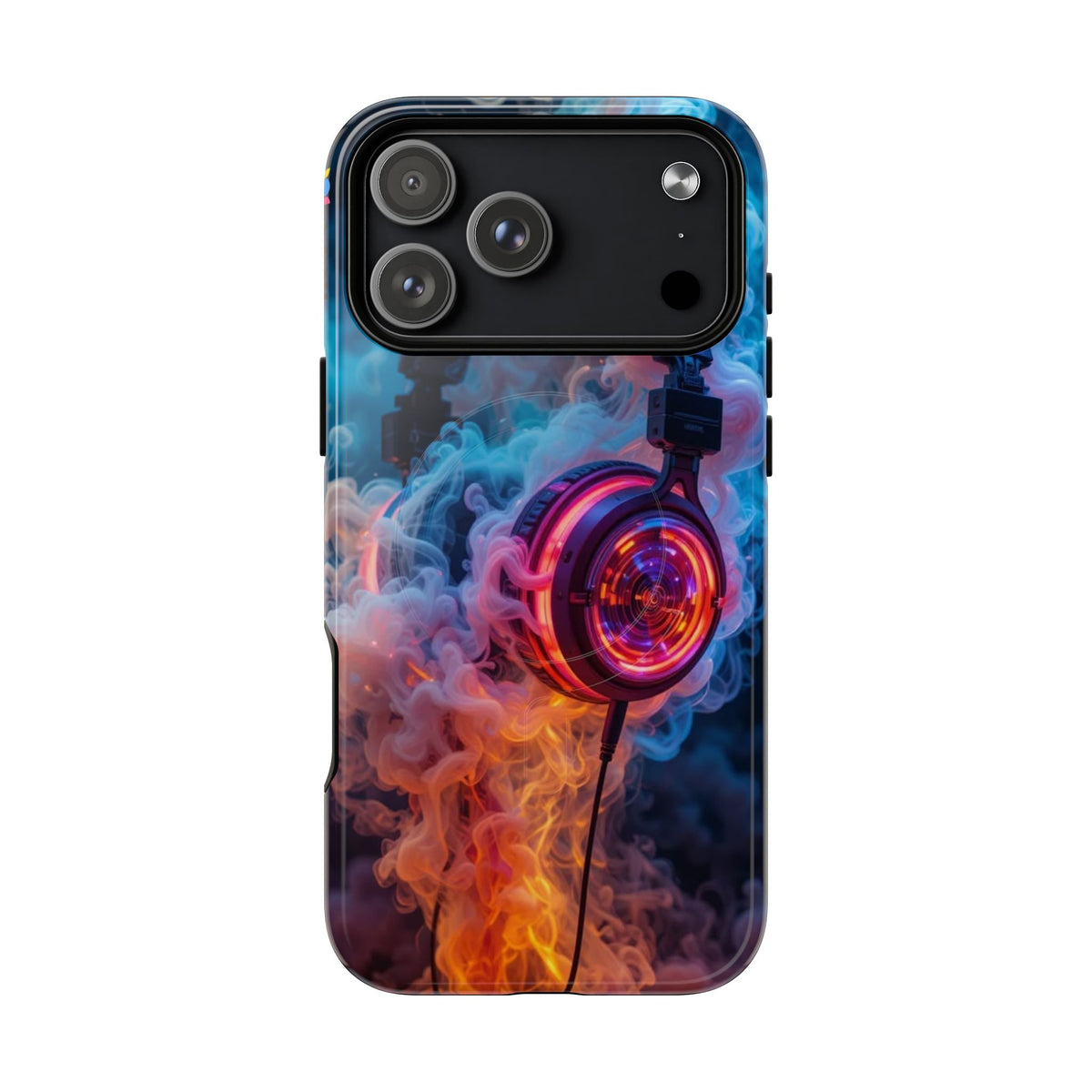 Neon Headphones Smoke Design