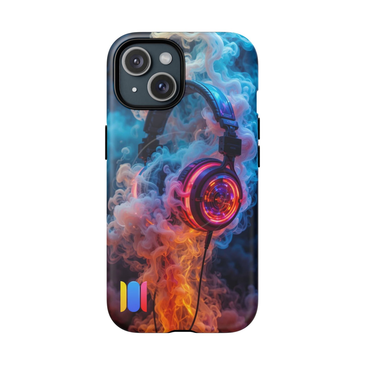 Neon Headphones Smoke Design
