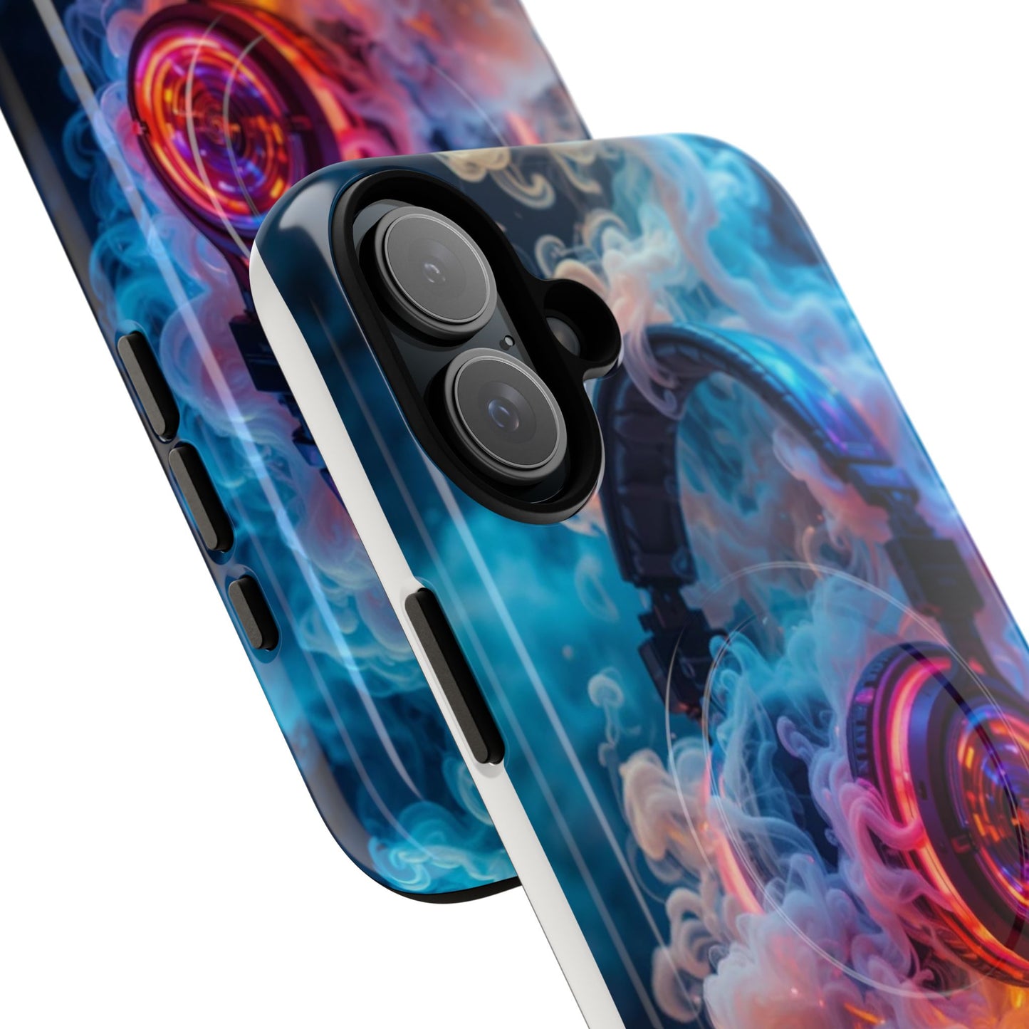 Neon Headphones Smoke Design