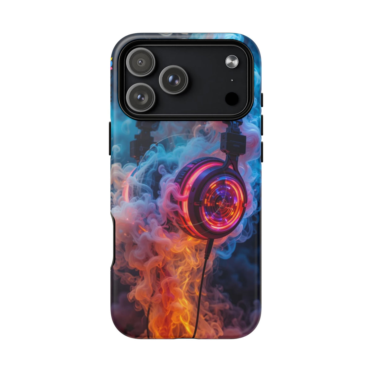 Neon Headphones Smoke Design