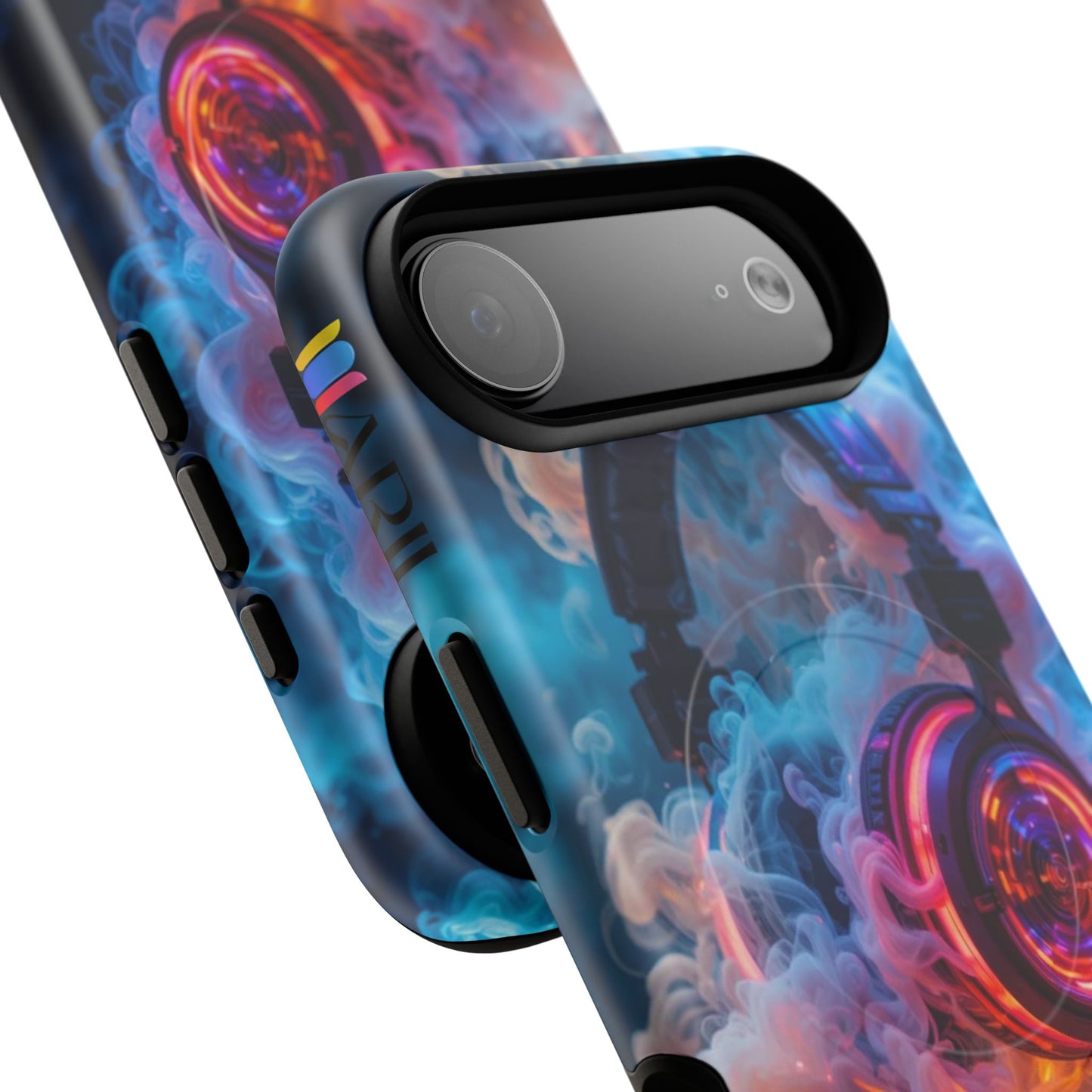 Neon Headphones Smoke Design
