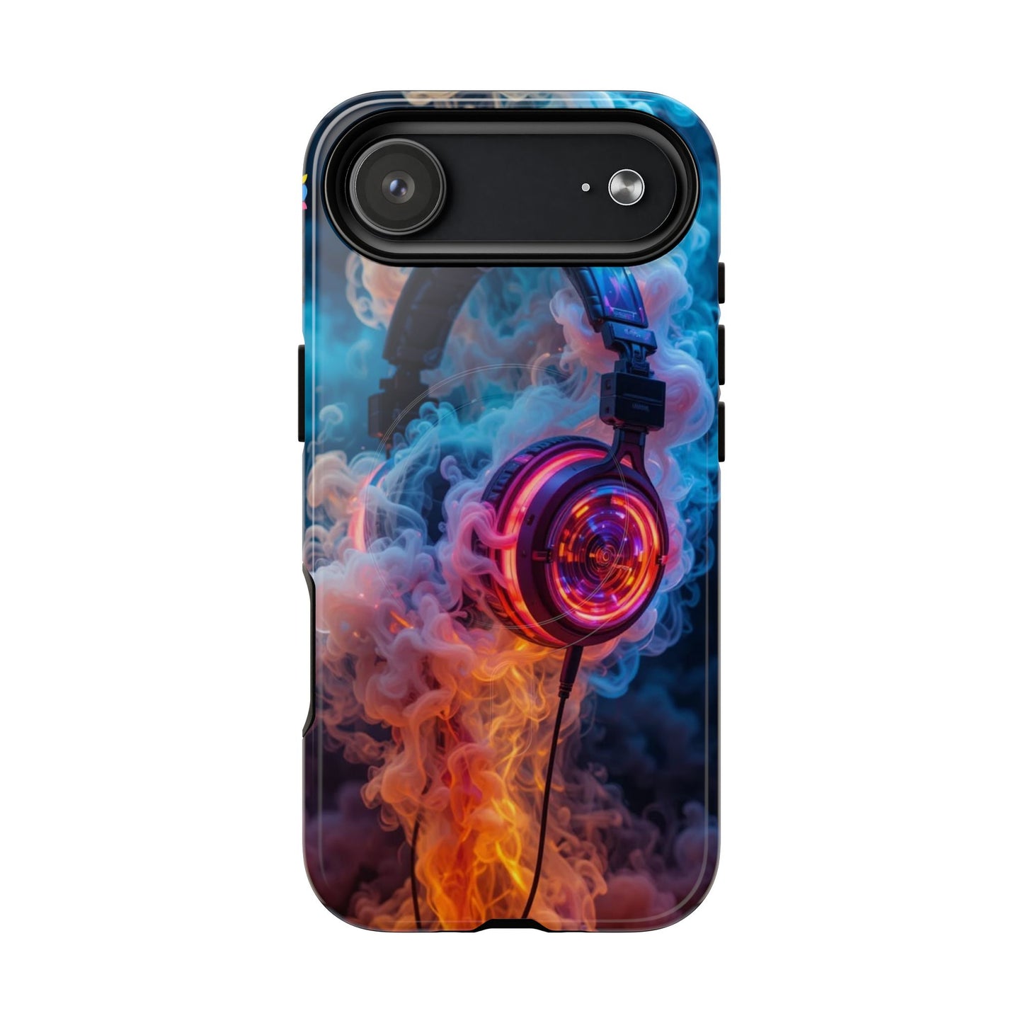 Neon Headphones Smoke Design